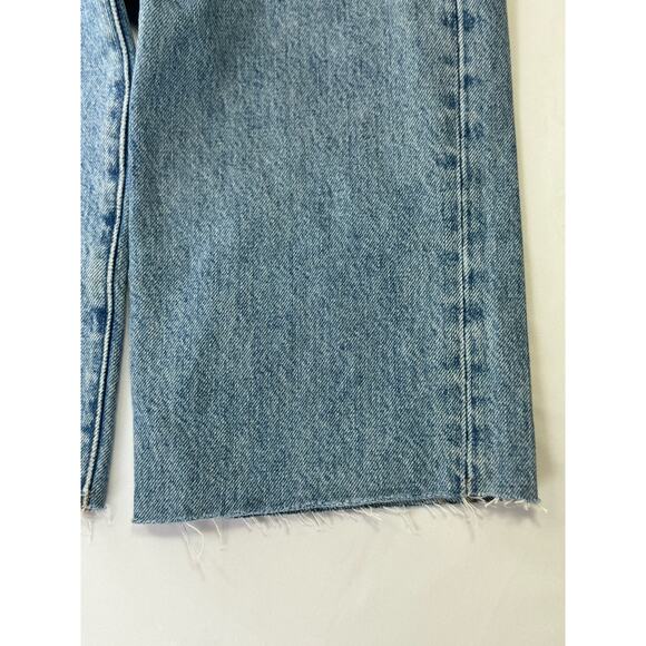 Madewell The 90s Straight Light Wash Jeans Distressed Hem Streetwear Size 24 NWT - Picture 11 of 13